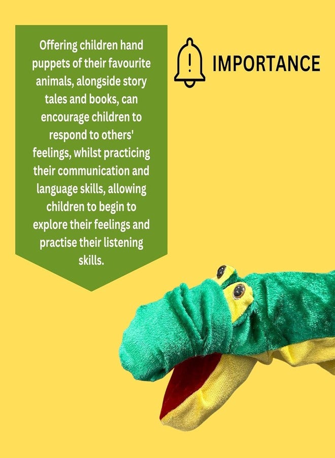 VARUSH Wild Animals & Birds Storytelling Hand Puppets/Hand Puppets for Kid's Learning Playing/Gift for Kids (Crocodile) - Image 5